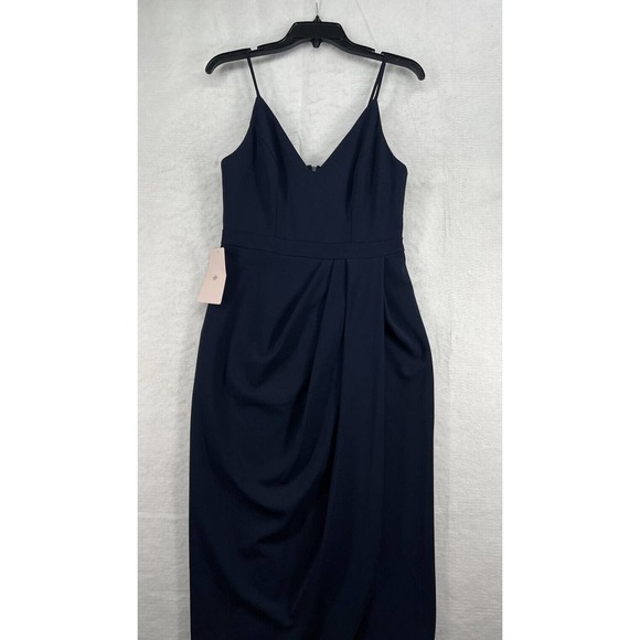 BHLDN Caron Dress Crepe Midi Dress in Midnight - Picture 3 of 9